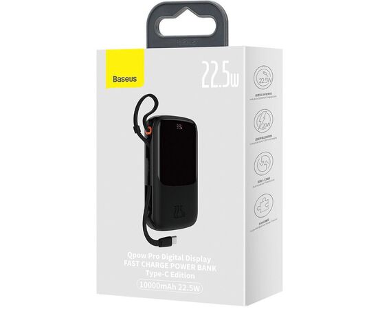  Внешний аккумулятор Baseus Qpow Pro 10000mAh, 22.5W Type-C Edition, PPQD060101 (Black) 