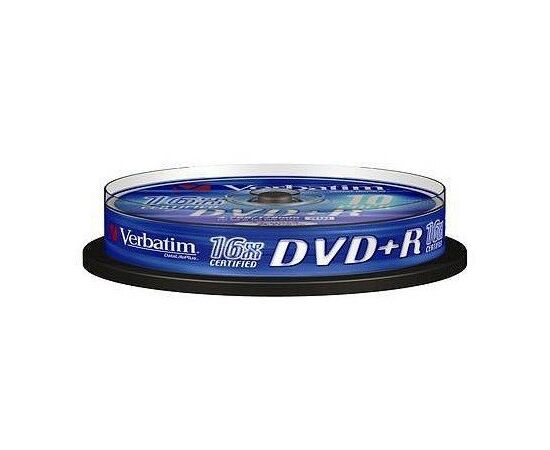  Диск DVD+R Verbatim 4.7Gb 16x Cake Box (10шт) 43498 