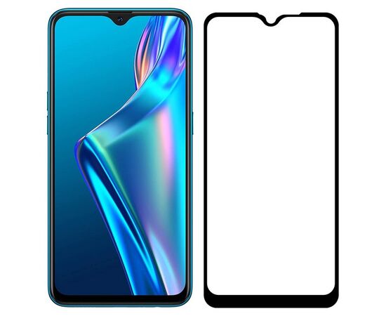  Стекло защитное Full Glue Premium Krutoff для OPPO A12/A12s черное 