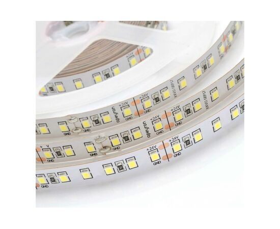  Светодиодная лента Apeyron 00-330 24В, 10Вт/м, smd3528, 120д/м, IP20, 900Лм/м, подложка 8мм, 5м, теплый белый 