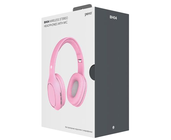  Беспроводные наушники PERO BH04 Pink, полноразмерные 