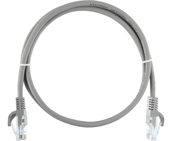  Патч-корд NIKOMAX NMC-PC4UD55B-ES-030-C-GY UTP кат.5e, 3м, RJ45-RJ45, серый, CU, LSZH 