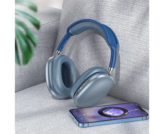  Bluetooth-наушники полноразмерные Borofone BO22 (blue) (221058) 