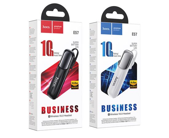  Гарнитура bluetooth HOCO E57 Essential, Bluetooth, 170 мАч, черный, Hands-free 