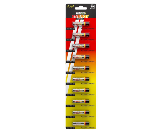  Элемент питания Трофи LR03-10BL ENERGY POWER Alkaline (100/800/40000) 