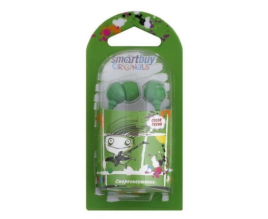  Проводные наушники внутриканальные Smart Buy SBE-3200 Color Trend Jack 3,5  (green) (36663) 