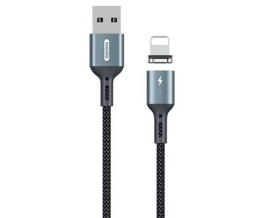  Кабель USB REMAX RC-156i Cigan USB - Lightning магнитный, 3A, 1 м, черный 