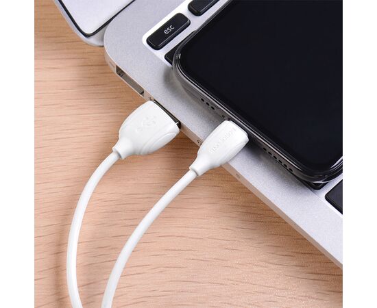  Кабель USB BOROFONE BX19 Benefit USB - Lightning, 1.3А, 1 м, белый 