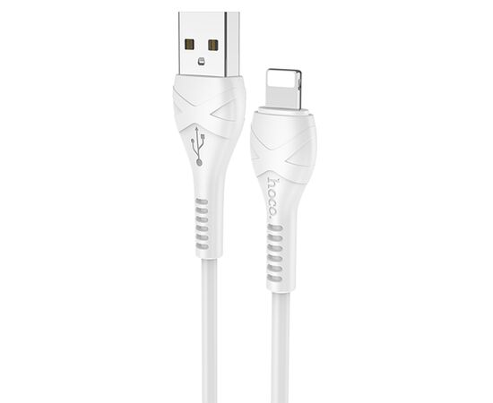  Кабель USB HOCO X37 Cool USB - Lightning, 2.4А, 1 м, белый 