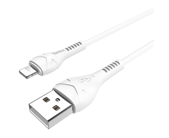  Кабель USB HOCO X37 Cool USB - Lightning, 2.4А, 1 м, белый 