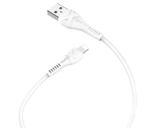  Кабель USB HOCO X37 Cool USB - Lightning, 2.4А, 1 м, белый 