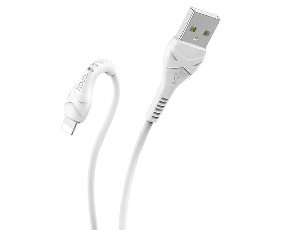  Кабель USB HOCO X37 Cool USB - Lightning, 2.4А, 1 м, белый 