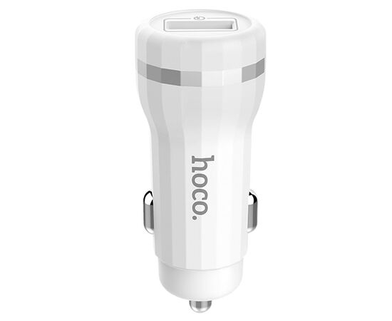  Автомобильное зарядное устройство HOCO Z27A Staunch, 1xUSB, 1.5-3.0A, 18W, белый 