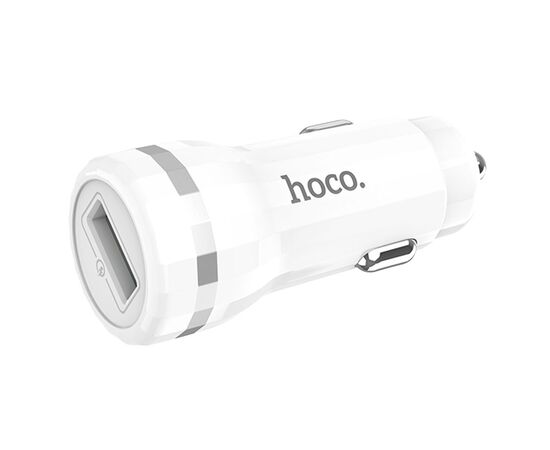  Автомобильное зарядное устройство HOCO Z27A Staunch, 1xUSB, 1.5-3.0A, 18W, белый 