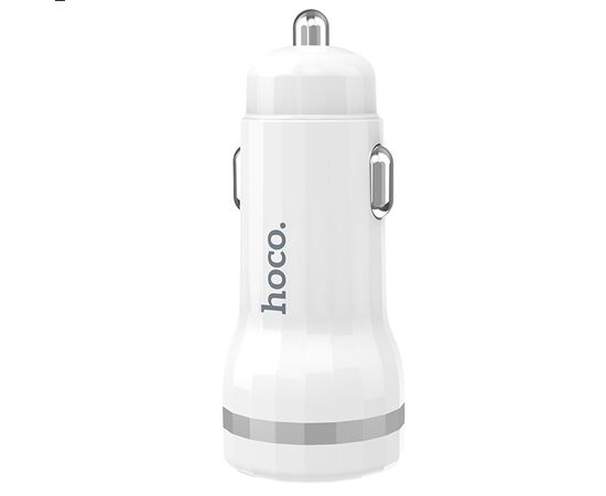  Автомобильное зарядное устройство HOCO Z27A Staunch, 1xUSB, 1.5-3.0A, 18W, белый 