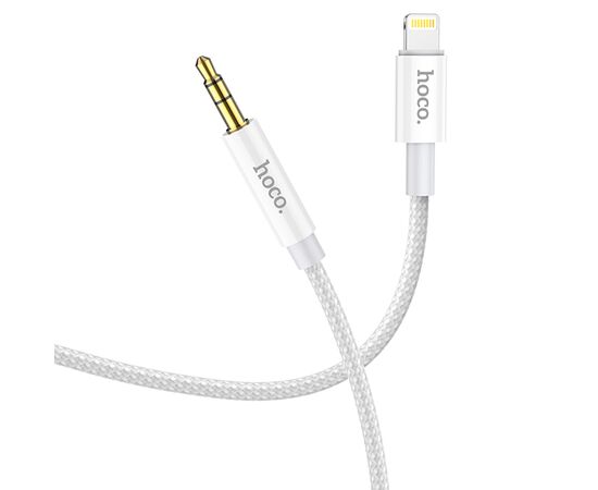  Аудиокабель HOCO UPA19 AUX Jack 3.5 (m) - Lightning (m), 1 м, серебристый 
