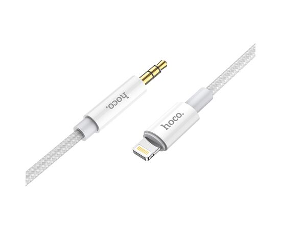  Аудиокабель HOCO UPA19 AUX Jack 3.5 (m) - Lightning (m), 1 м, серебристый 