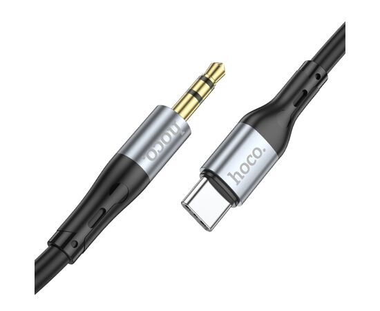  Аудиокабель HOCO UPA22 AUX Jack 3.5 (m) - Type-C (m), 1 м, черный 