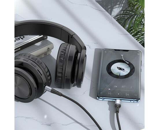  Аудиокабель HOCO UPA22 AUX Jack 3.5 (m) - Type-C (m), 1 м, черный 