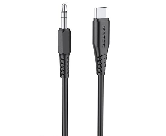  Аудиокабель BOROFONE BL8 AUX Jack 3.5 (m) - Type-C (m), 1 м, черный 