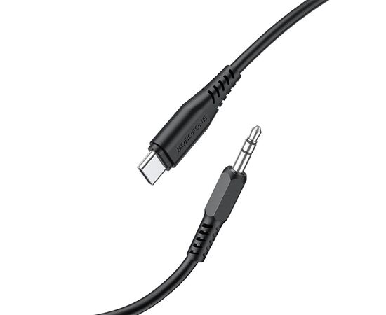  Аудиокабель BOROFONE BL8 AUX Jack 3.5 (m) - Type-C (m), 1 м, черный 