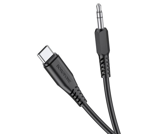  Аудиокабель BOROFONE BL8 AUX Jack 3.5 (m) - Type-C (m), 1 м, черный 
