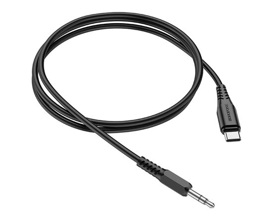  Аудиокабель BOROFONE BL8 AUX Jack 3.5 (m) - Type-C (m), 1 м, черный 