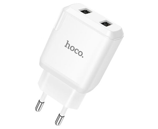  Сетевое зарядное устройство HOCO N7 Speedy 2xUSB, 2.1A, 10.8W, белый 