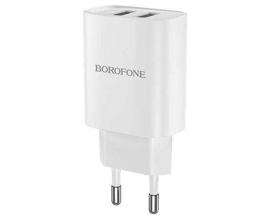  Сетевое зарядное устройство BOROFONE BN2 super fast 2xUSB, 2.1A, 10W, белый 