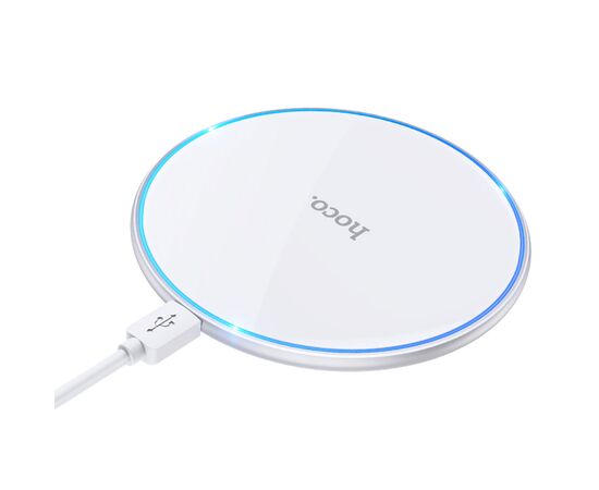  Беспроводное зарядное устройство HOCO CW6 Pro Easy с Кабелем USB - Type-C, 2A, 5W/7.5W/10W/15W, белый 