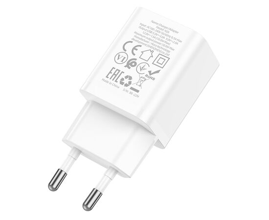  Сетевое зарядное устройство HOCO N26 Maxim 1xUSB, 3.0A, 18W, белый 