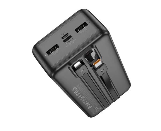  Аккумулятор внешний HOCO J118B Sharp, 30000mAh, 2USB, цвет: чёрный (1/24) 