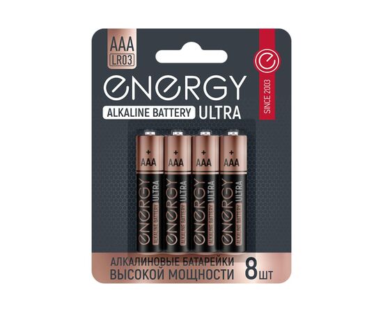  Элемент питания Energy Ultra LR03/8B (АAА) (8/96/384) 