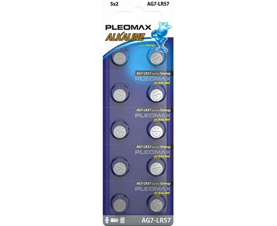  Элемент питания SAMSUNG PLEOMAX AG7 (399) LR926, LR57 Button Cell (10/100/1000/98000) 