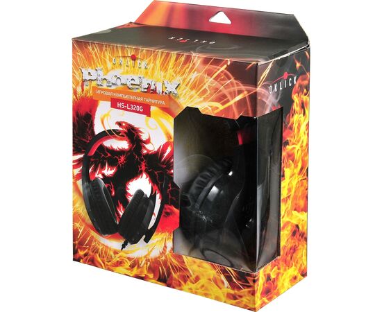  Наушники с микрофоном Oklick HS-L320G Phoenix черный (NO-3000) 