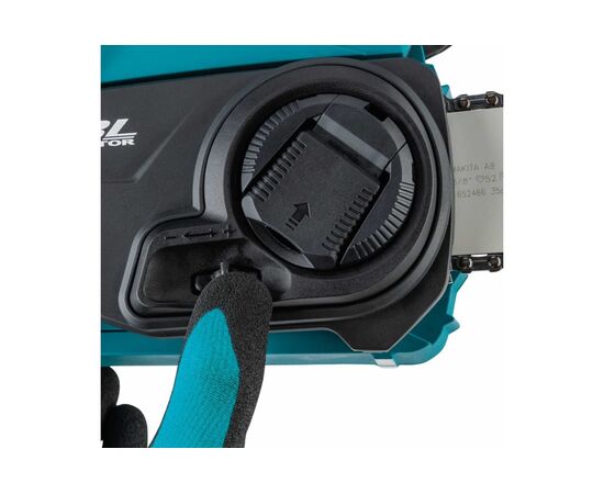  Пила цепная аккуммуляторная Makita DUC357SF 18В, 610Вт, 14"/35см, 3/8", 1,1мм, 7.7м/с, XPT, (BL1830B, DC18SD) 