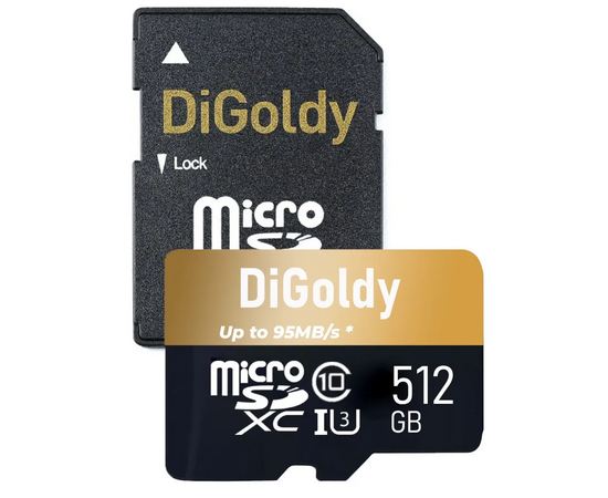  MicroSDXC  512GB  Digoldy Class 10 Extreme Pro UHS-I U3 (95 Mb/s) + SD адаптер 