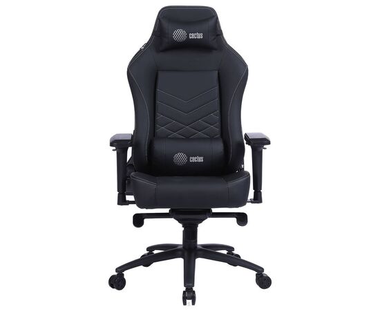  Кресло игровое Cactus CS-CHR-0112BL черный с подголов. 