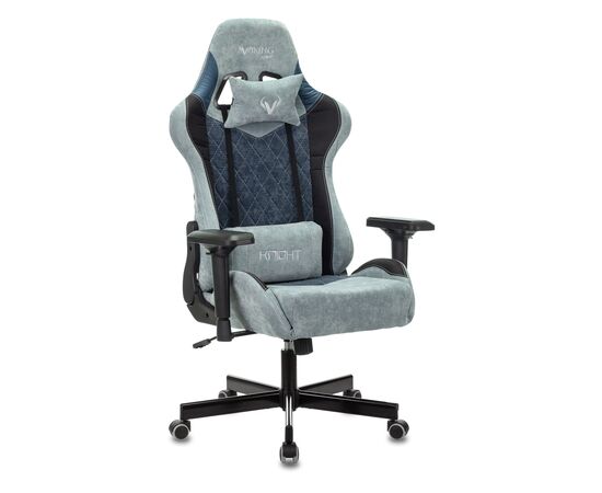  Кресло Zombie Viking 7 Knight BL Fabric текстиль/эко.кожа синий 