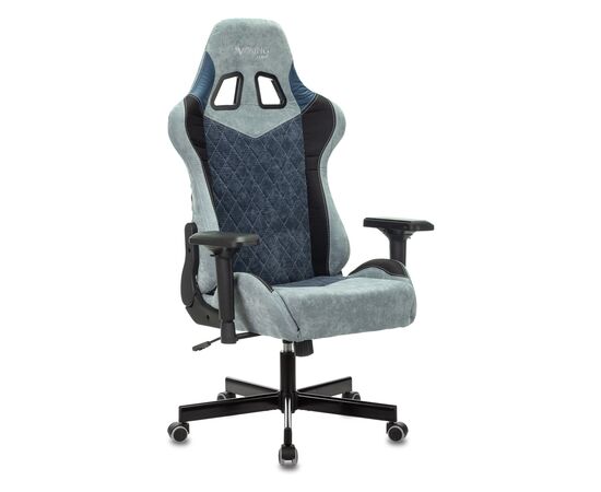  Кресло Zombie Viking 7 Knight BL Fabric текстиль/эко.кожа синий 