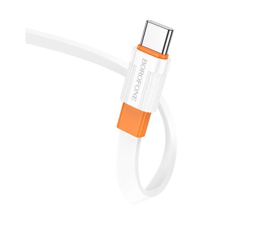  Кабель Type-C - Type-C Borofone BX89 100см 3A (white/orange) (217503) 