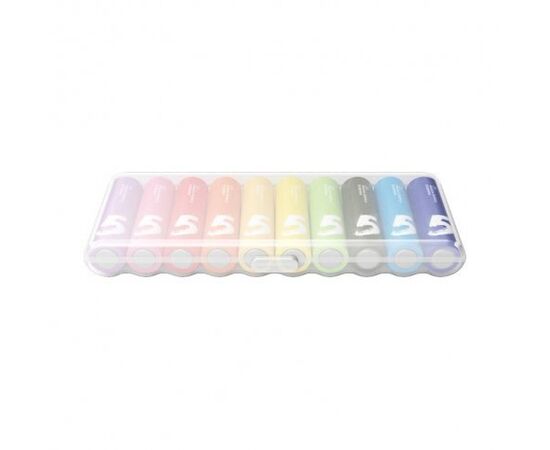  Батарейки алкалиновые ZMI Rainbow типа AA (уп.10 шт.) (AA 501), цветные 