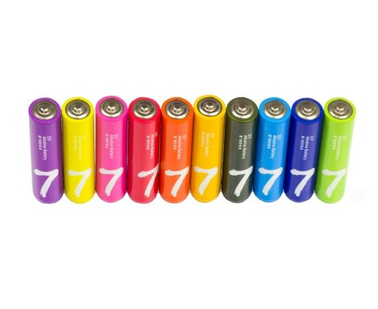  Батарейки алкалиновые ZMI Rainbow типа AAA (уп.10 шт.) (AA701), цветные 