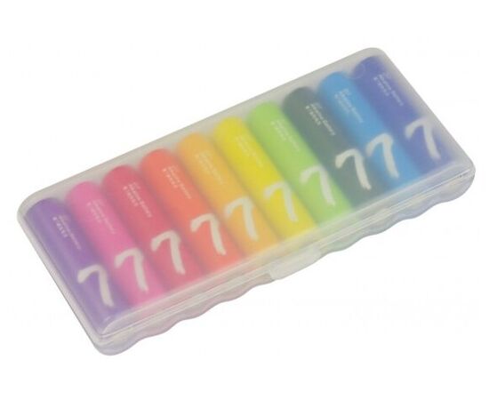  Батарейки алкалиновые ZMI Rainbow типа AAA (уп.10 шт.) (AA701), цветные 