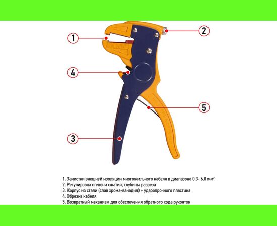  Клещи для зачистки многожильного кабеля REXANT ht-150В (12-4001) 