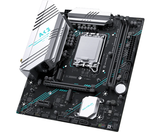  MB s1700 Maxsun MS-B760M Gaming Wifi Ace (6940709694749), 2*DDR5, 1*PCIEx16, 1*PCIEx1, 2*M.2, 6*USB3.2Gen1, 4*USB2.0, 3*SATA3.0, 1G, VGA, HDMI, M-ATX, RTL 
