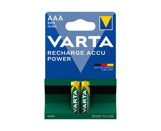 Аккумулятор VARTA R03 R2U (800 mAh) (4 бл)  (4/40/200) 