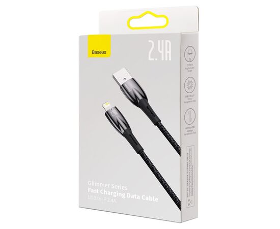  Кабель USB BASEUS Glimmer Series USB - Lightning, 2.4А, 12W, 2 м, черный 