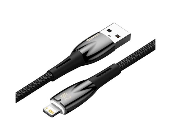  Кабель USB BASEUS Glimmer Series USB - Lightning, 2.4А, 12W, 2 м, черный 