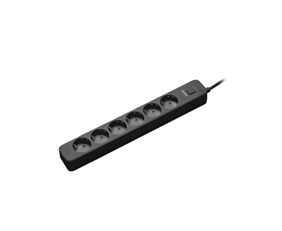  Сетевой фильтр Perfeo "POWER STREAM", 2500W, 3,0м, 6 розеток, черный. 